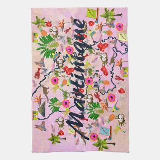 Herdenking van Martinique Theedoek (Verticaal)