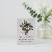 Herdenking van Memorial Keepslag Wolf Mountain Visitekaartje (Staand voorkant)