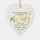Herdenking van Memorial Music Quote Keepomwille Ce Keramisch Ornament (Rechts)