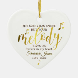 Herdenking van Memorial Music Quote Keepomwille Ce Keramisch Ornament