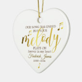 Herdenking van Memorial Music Quote Keepomwille Ce Keramisch Ornament (Links)