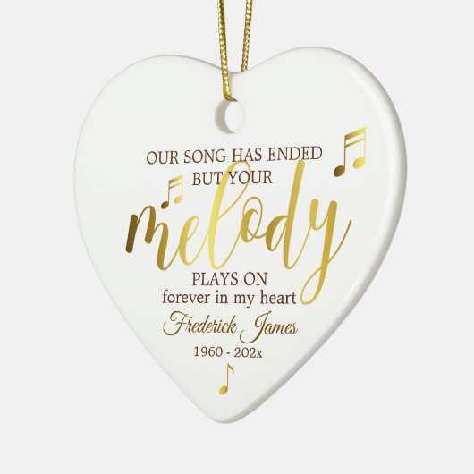 Herdenking van Memorial Music Quote Keepomwille Ce Keramisch Ornament (Links)