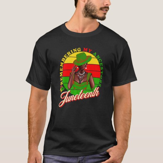 Herdenking van mijn Ancestoren Juneteenth Black Fr T-shirt (Voorkant)