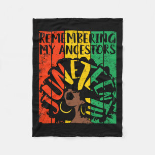 Herdenking van mijn anker Black Freedom 1865 Fleece Deken