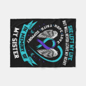 Herdenking van mijn zuster Suicide Awareness Memor Fleece Deken (Voorkant (Horizontaal))