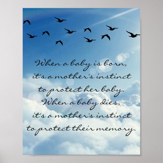 Herdenking van miskraam/Baby verlies Poster (Voorkant)