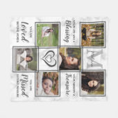 Herdenking van moderne familie Keepomwille Foto Co Fleece Deken (Voorkant (Horizontaal))