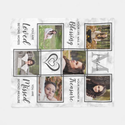 Herdenking van moderne familie Keepomwille Foto Co Fleece Deken (Voorkant (Horizontaal))