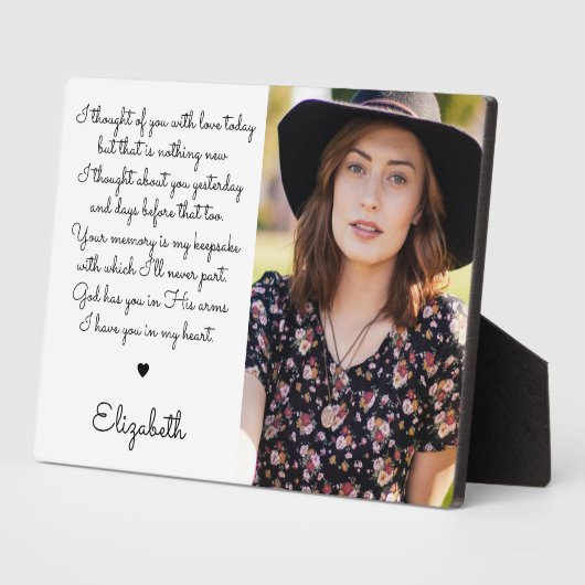 Herdenking van moderne foto-keepslag Memorial Fotoplaat (Zijkant)