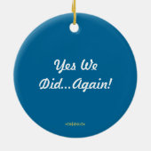 Herdenking van Obama 2012 kerstornament Keramisch Ornament (Achterkant)