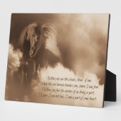 Herdenking van paarden met gedicht fotoplaat (Zijkant)