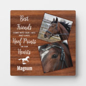 Herdenking van paarden van Rustisch hout Fotoplaat (Voorkant)