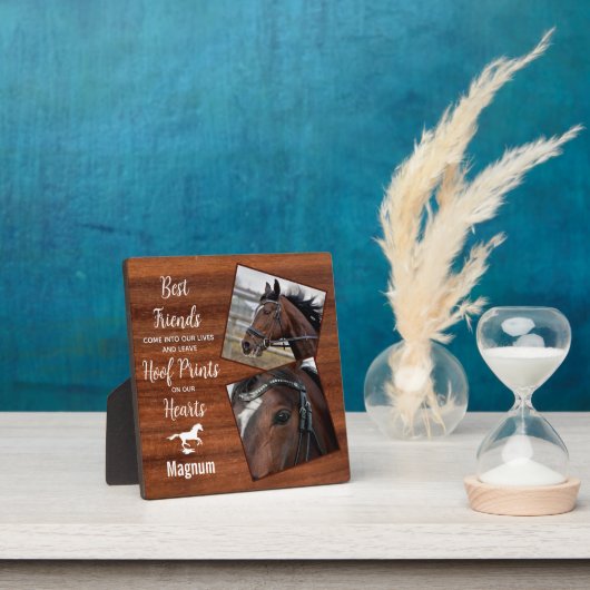 Herdenking van paarden van Rustisch hout Fotoplaat (Insitu)