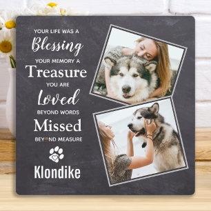 Herdenking van Pet Dog - Pet Loss Gift - Pet Memor Fotoplaat