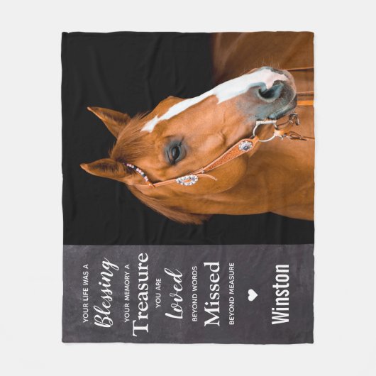 Herdenking van Pet-gedenkteken Foto Fleece Deken (Voorkant)