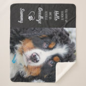 Herdenking van Pet Memorial Dog Modern Foto Sherpa Deken (Voorkant)