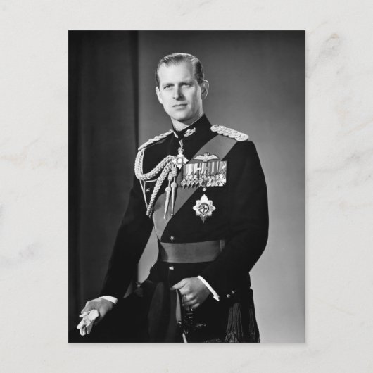 Herdenking van prins Philip 1921-2021 Briefkaart (Voorkant)