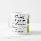 Herdenking van verlies op foto op maat koffiemok (Voorkant links)