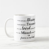 Herdenking van verlies op foto op maat koffiemok (Links)