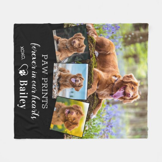 Herdenking van verlies van gedenkpenningen op aang fleece deken (Voorkant (Horizontaal))