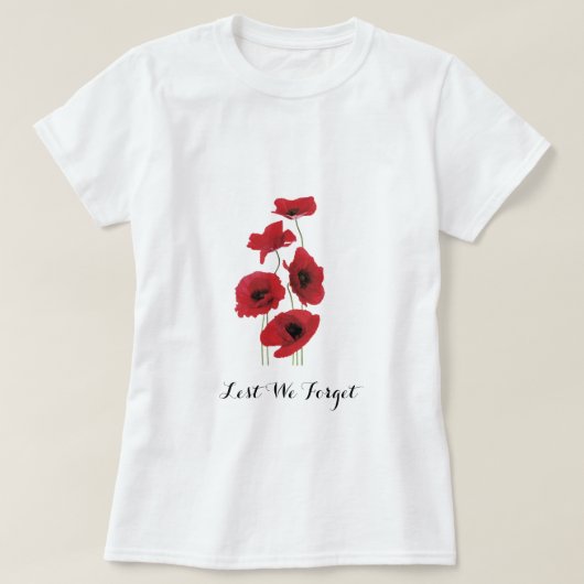 Herdenking van wapenstilstand Poppie T-shirt (Design voorkant)