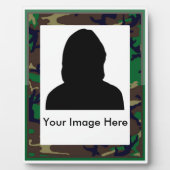 Herdenking van Woodland Camo Militaire Plaque Fotoplaat (Voorkant)