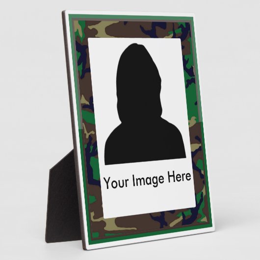 Herdenking van Woodland Camo Militaire Plaque Fotoplaat (Zijkant)