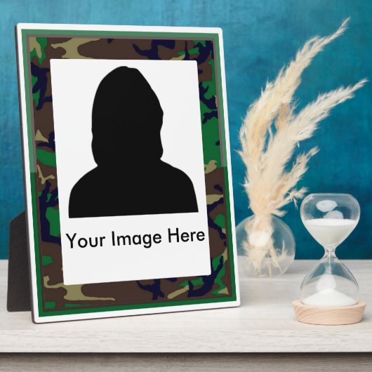 Herdenking van Woodland Camo Militaire Plaque Fotoplaat (Zijkant)