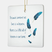 Herdenking | Veer | Blauw | Keramische kerstboomve Keramisch Ornament (Links)