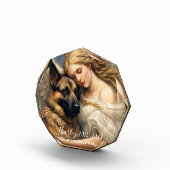 Herdenking Verlies van Duitse Herder met Engel Fotoblokken (Rechts)