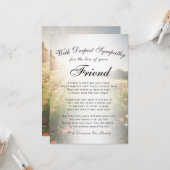 Herdenking verlies vriend kaart (Voorkant / Achterkant in situ)