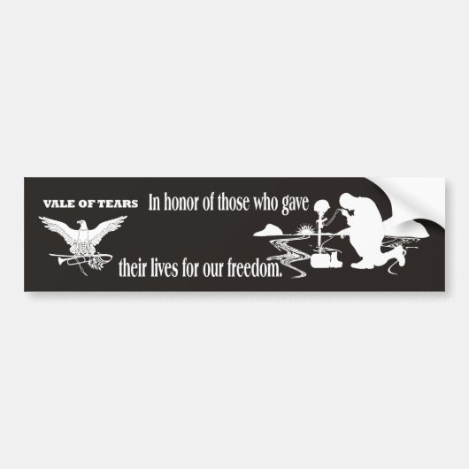 Herdenking Veteranenmonument Tranendal Bumpersticker (Voorkant)