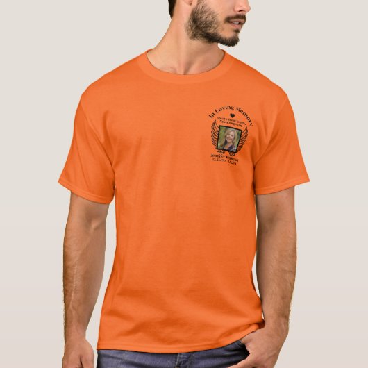 Herdenking | Voeg foto toe T-shirt (Voorkant)