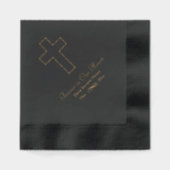 Herdenking voor altijd in ons hart folie servetten (Voorkant)