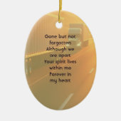 Herdenking vrachtwagen trekker-oplegger keramisch ornament (Voorkant)