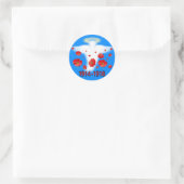 Herdenking wapenstilstand ronde sticker (Tas)