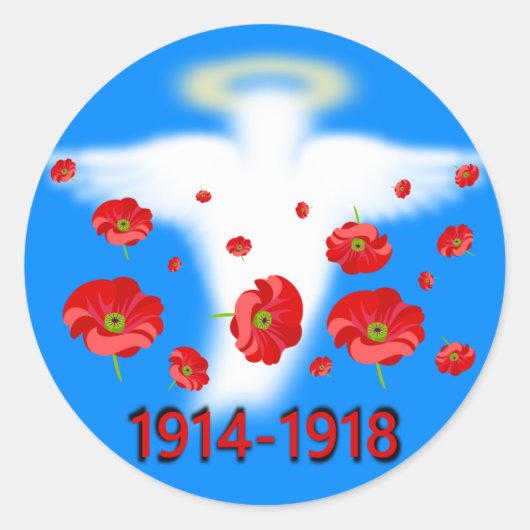 Herdenking wapenstilstand ronde sticker (Voorkant)