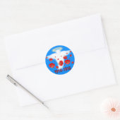 Herdenking wapenstilstand ronde sticker (Envelop)
