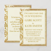  Herdenking WEDDING INVITATIE Kaart (Voorkant / Achterkant)