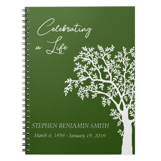 Herdenking Witte Boom Gastboek Notitieboek (Voorkant)