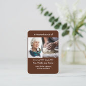 Herdenking Zakkaart Bakken Bakkerij Koken Visitekaartje (Staand voorkant)