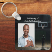 Herdenking Zakkaart Basketbalspel Sleutelhanger (Voorkant)