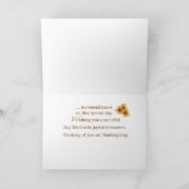 Herdenking Zending Blessing op Thanksgiving Kaart (Binnen)