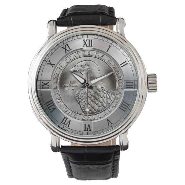 Herdenking Zilveren Dollar Adelaar ~ Horloge (Voorkant)