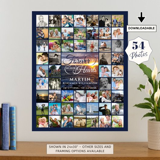 Herdenking Zonsondergang 54 Foto NOOIT VERGETEN Poster