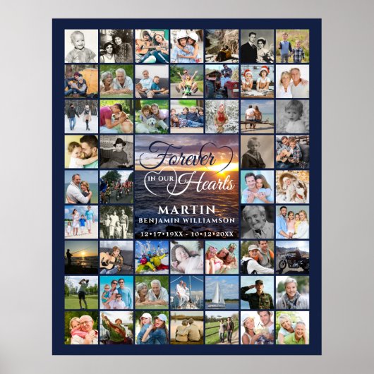 Herdenking Zonsondergang 54 Foto NOOIT VERGETEN Poster (Voorkant)