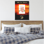 Herdenking Zonsondergang Oceaan Viering Van Het Le Canvas Afdruk (Insitu (Slaapkamer))