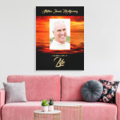 Herdenking Zonsondergang Oceaan Viering Van Het Le Canvas Afdruk (Insitu (Woonkamer))