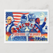 Herdenkings- 1776-2026 Semiquincentennial van de V Feestdagenkaart (Voorkant)
