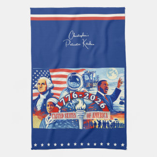 Herdenkings- 1776-2026 USA Gepersonaliseerd Theedoek